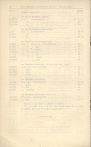 1936 LL prislista tillägg 11