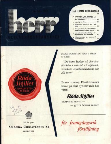 1955 Herrbeklädnadsbranschen framsida