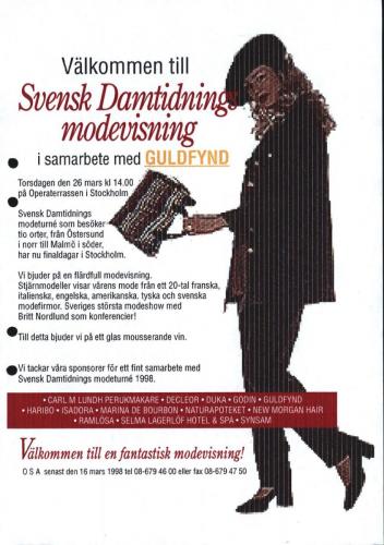 1998 Svensk damtidning modeturne